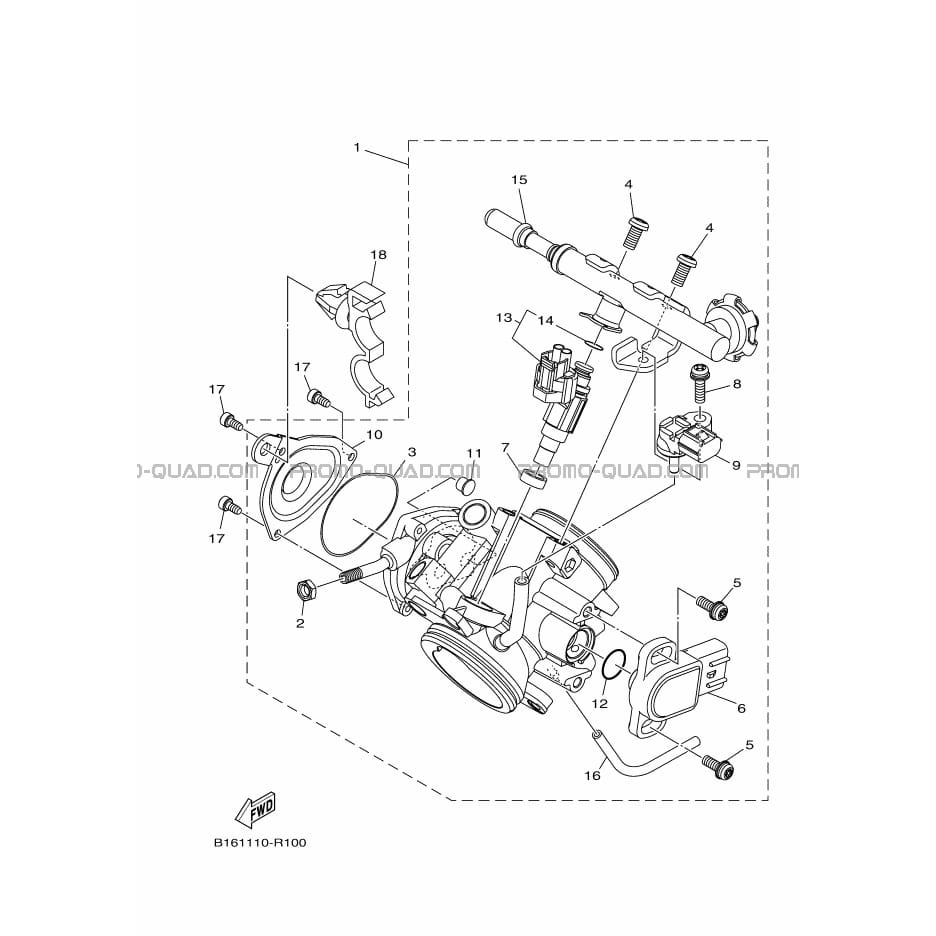 BOITIER PAPILLON INJECTION  Yamaha  2017 700  Original parts OEMBOITIER PAPILLON INJECTION  Yamaha  2017 700  Original parts OEM