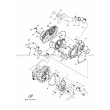 CARTER - MOTEUR 1 pour Yamaha 700 2017 KODIAK CAMO POWER STEERING EPS 2SMF YAMAHA BLACK