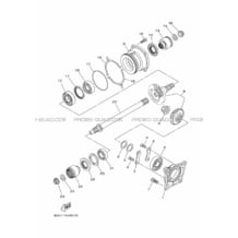 TRANSMISSION INTERMEDIAIRE pour Yamaha 700 2017 KODIAK DIRECTION ASSISTEE EPS 2SME ROMANTIQUE ROUGE