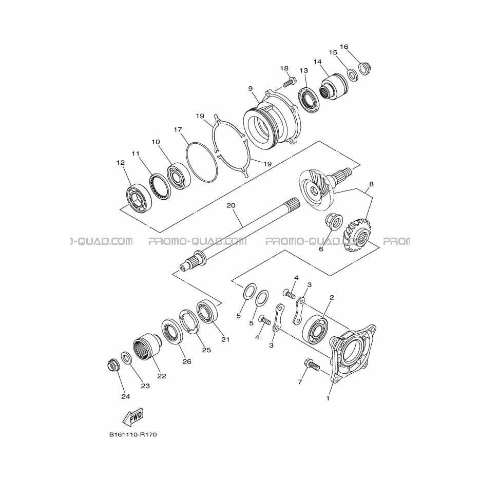 TRANSMISSION INTERMEDIAIRE  Yamaha  2017 700  Original parts OEMTRANSMISSION INTERMEDIAIRE  Yamaha  2017 700  Original parts OEM