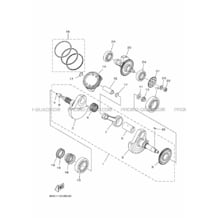 VILEBREQUIN     PISTON pour Yamaha 700 2017 KODIAK DIRECTION ASSISTEE EPS B329 LOW GLOSS BLACK