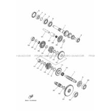 TRANSMISSION pour Yamaha 700 2018 KODIAK 700 B16J ROMANTIQUE ROUGE