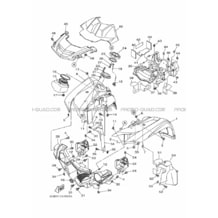 GARDE BOUE AVANT pour Yamaha 700 2019 GRIZZLY 700 EPS CAMO B4FJ CAMO