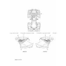 EMBLEME pour Yamaha 700 2019 KODIAK 700 B6K3 ROMANTIQUE ROUGE