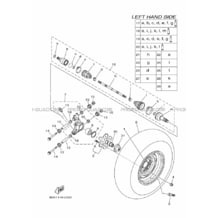 ROUE ARRIERE pour Yamaha 700 2019 KODIAK 700 B6K3 ROMANTIQUE ROUGE