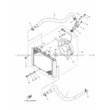 RADIATEUR     DURITES pour Yamaha 700 2019 KODIAK 700 EPS B5K9 YAMAHA BLACK