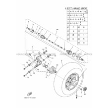 ROUE ARRIERE pour Yamaha 700 2019 KODIAK 700 EPS B5K9 YAMAHA BLACK