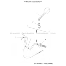 WVTA COMMODO     CABLE pour Yamaha 700 2019 KODIAK 700 EPS B5K9 YAMAHA BLACK