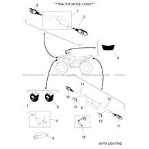 WVTA ECLAIRAGE pour Yamaha 700 2019 KODIAK 700 EPS B5K9 YAMAHA BLACK