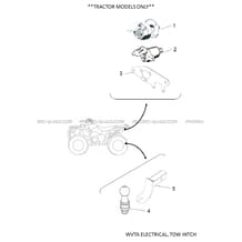 WVTA ELECTRIQUE     ATTELAGE pour Yamaha 700 2019 KODIAK 700 EPS B5K9 YAMAHA BLACK