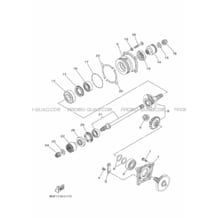 TRANSMISSION INTERMEDIAIRE pour Yamaha 700 2020 GRIZZLY 700 EPS BDE7 DARK GRAYISH LEAF GREEN SL 5