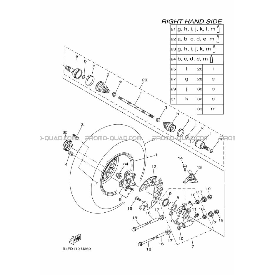 ROUE ARRIERE 2  Yamaha  2020 700  Original parts OEMROUE ARRIERE 2  Yamaha  2020 700  Original parts OEM