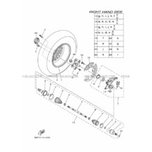ROUE AVANT 2 pour Yamaha 700 2020 GRIZZLY 700 EPS BDEA YAMAHA BLACK