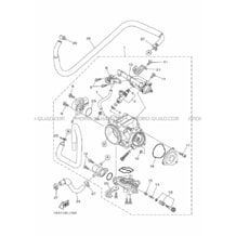 BOITIER PAPILLON INJECTION pour Yamaha 700 2020 RAPTOR YFM 700R RAPTOR BCX8 DEEP PURPLISH BLUE SOLID E