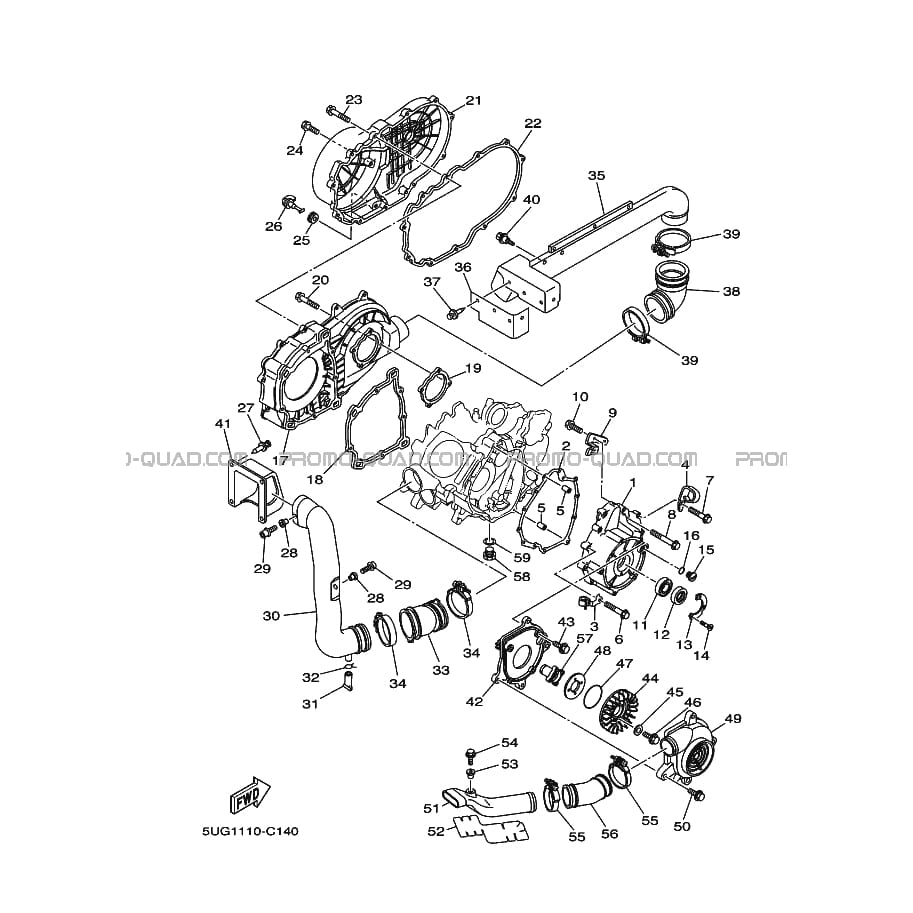 CARTER - MOTEUR 1  Yamaha  2004 660  Original parts OEMCARTER - MOTEUR 1  Yamaha  2004 660  Original parts OEM