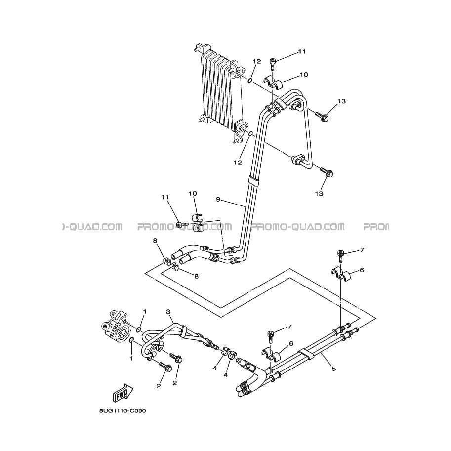 RADIATEUR D'HUILE     ECHANGEUR  Yamaha  2004 660  Original parts OEMRADIATEUR D'HUILE     ECHANGEUR  Yamaha  2004 660  Original parts OEM