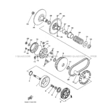 EMBRAYAGE DE DEMARREUR pour Yamaha 660 2006 RHINO YXR660F 5UGA PASTEL DEEP GREEN