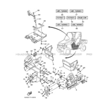 ALTERNATIVE 2 - A PARTIR NO DE SERIE 5Y4AM08Y17A019901 pour Yamaha 660 2007 RHINO YXR660F 5UGV SILVER