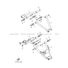 BRAS ARRIERE pour Yamaha 660 2007 RHINO YXR660F 5UGV SILVER