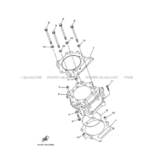 CYLINDRE pour Yamaha 660 2007 RHINO YXR660F 5UGV SILVER