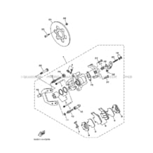 ETRIER DE FREIN ARRIERE pour Yamaha 660 2007 RHINO YXR660F 5UGV SILVER