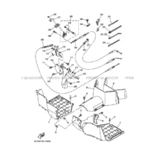 SUPPORT     REPOSE PIEDS pour Yamaha 660 2007 RHINO YXR660F 5UGV SILVER