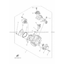 BOITIER PAPILLON INJECTION pour Yamaha 700 2008 RHINO YXR700F 5B43 DARK PURPLISH BLUE SOLID N