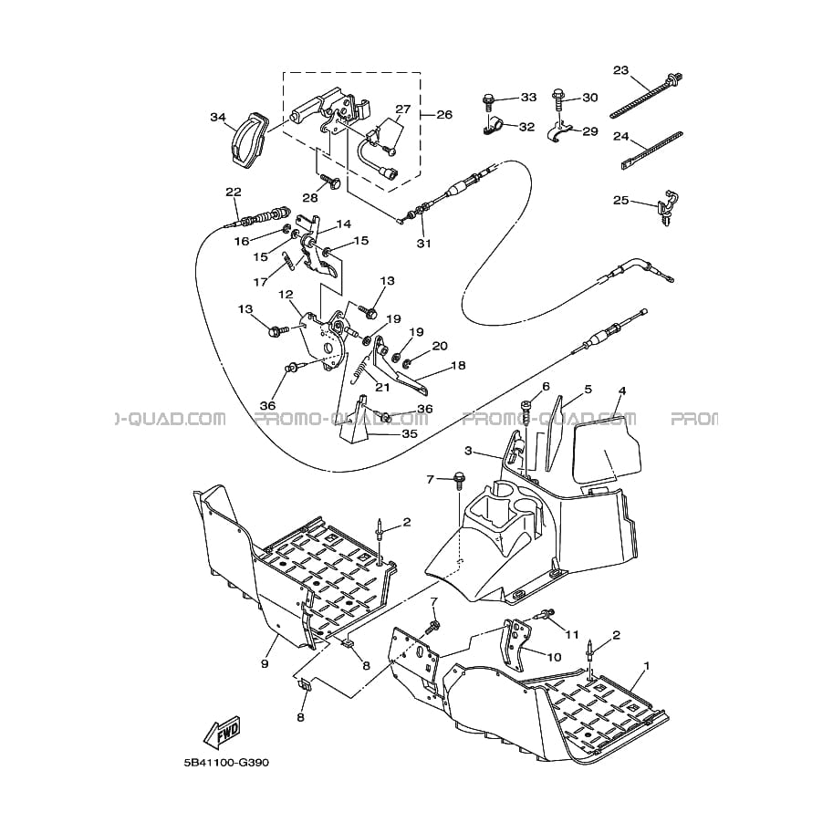 SUPPORT     REPOSE PIEDS  Yamaha  2008 700  Original parts OEMSUPPORT     REPOSE PIEDS  Yamaha  2008 700  Original parts OEM