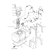 RESERVOIR A ESSENCE pour Yamaha 700 2008 RHINO YXR700F 5B43 ROMANTIQUE ROUGE