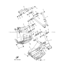 BRAS ARRIERE pour Yamaha 700 2008 RHINO YXR700F 5B4D YAMAHA BLACK