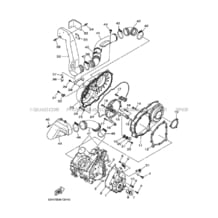 CARTER - MOTEUR 1 pour Yamaha 700 2008 RHINO YXR700F 5B4D YAMAHA BLACK