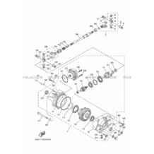 DIFFERENTIEL AVANT pour Yamaha 700 2008 RHINO YXR700F 5B4D YAMAHA BLACK