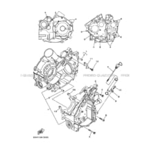 CARTER MOTEUR pour Yamaha 700 2008 RHINO YXR700F 5B4G YAMAHA BLACK