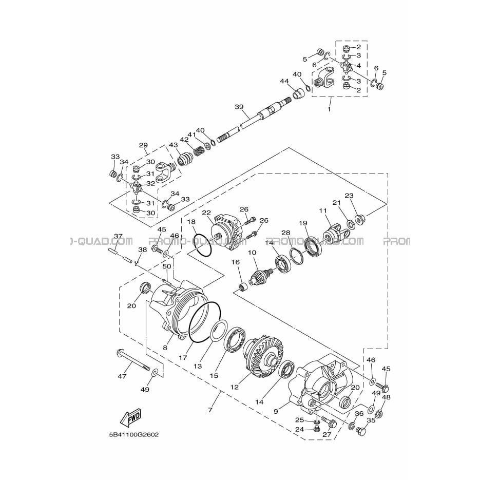 DIFFERENTIEL AVANT  Yamaha  2008 700  Original parts OEM