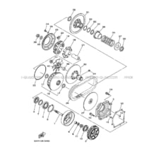 EMBRAYAGE DE DEMARREUR pour Yamaha 700 2008 RHINO YXR700F 5B4G YAMAHA BLACK