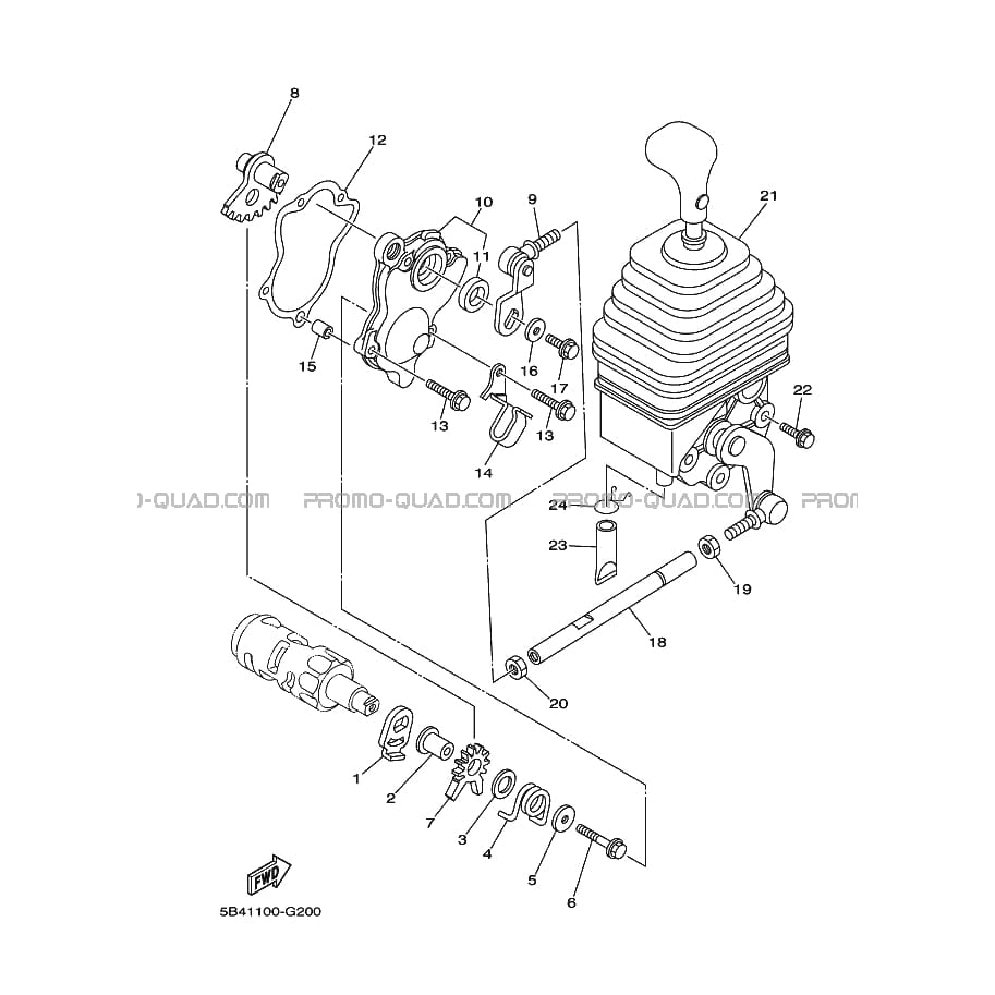 AXE DE SELECTEUR     PEDALE  Yamaha  2012 700  pièces OEMAXE DE SELECTEUR     PEDALE  Yamaha  2012 700  pièces OEM