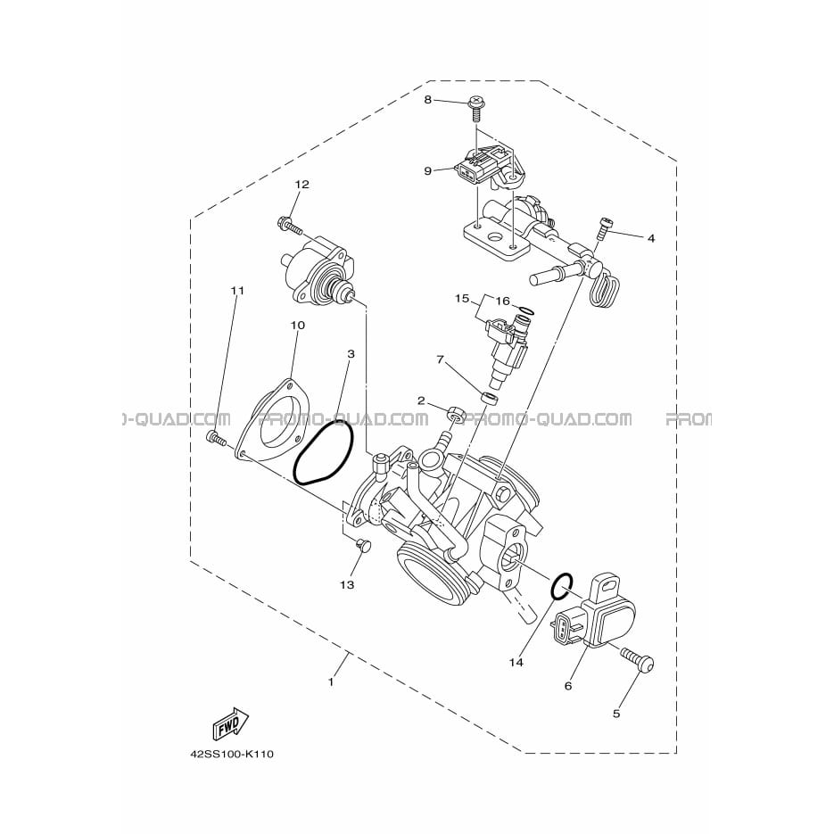 BOITIER PAPILLON INJECTION  Yamaha  2012 700  Original parts OEMBOITIER PAPILLON INJECTION  Yamaha  2012 700  Original parts OEM
