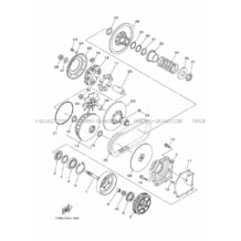 EMBRAYAGE DE DEMARREUR pour Yamaha 700 2012 RHINO YXR700F 1RB3 ROMANTIQUE ROUGE