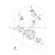 BOITIER PAPILLON INJECTION pour Yamaha 700 2012 RHINO YXR700F 1RBA LIGHT YELLOWISH GRAY ME C