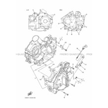 CARTER MOTEUR pour Yamaha 700 2014 VIKING YXM700E 1XP3 ROMANTIQUE ROUGE