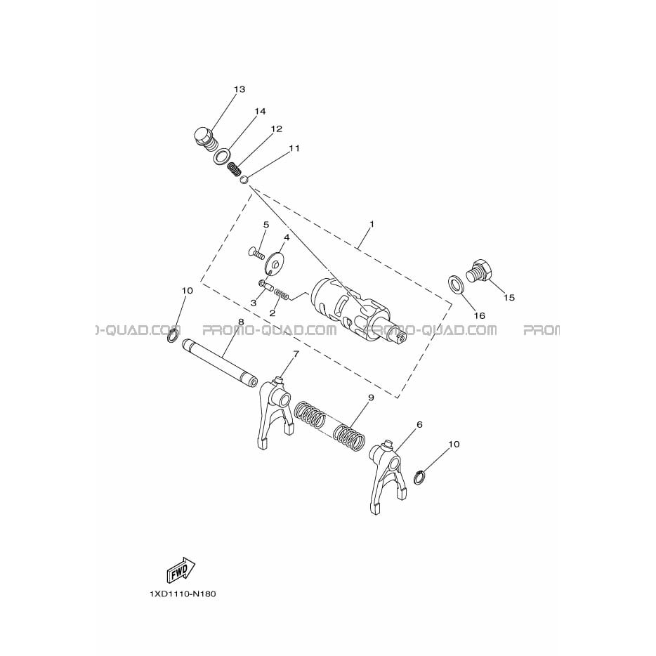 BARILLET DE SELECTION     FOURCHETTES  Yamaha  2014 700  pièces OEMBARILLET DE SELECTION     FOURCHETTES  Yamaha  2014 700  pièces OEM