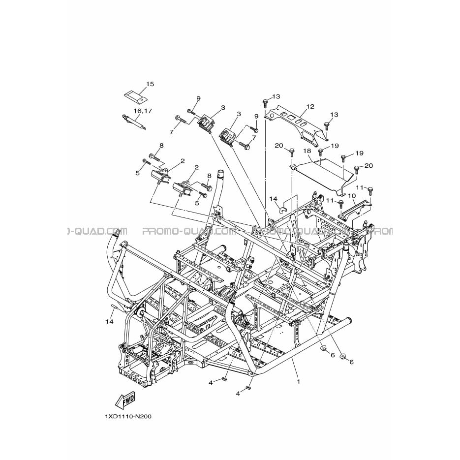 CADRE  Yamaha  2014 700  pièces OEMCADRE  Yamaha  2014 700  pièces OEM
