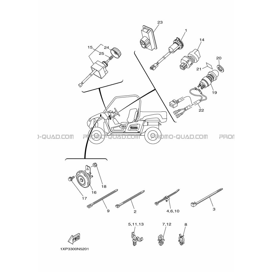PARTIE ELECTRIQUE 2  Yamaha  2014 700  Original parts OEM