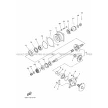 TRANSMISSION INTERMEDIAIRE pour Yamaha 700 2014 VIKING YXM700E 1XPB YAMAHA BLACK