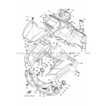 GARDE BOUE AVANT pour Yamaha 700 2014 VIKING_EPS_SE YXM700ES 1XP7 LOW GLOSS BLACK