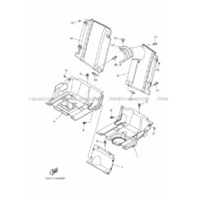 COUVERCLE LATERAL 2 pour Yamaha 700 2015 VIKING 700 1XPL YAMAHA BLACK