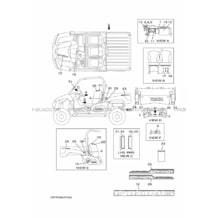 EMBLEME     ETIQUETTE 1 pour Yamaha 700 2015 VIKING 700 1XPL YAMAHA BLACK
