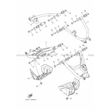 BRAS ARRIERE pour Yamaha 700 2015 VIKING 700 1XPV MAT SILVER 1