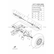 ROUE ARRIERE pour Yamaha 700 2015 VIKING 700 1XPV MAT SILVER 1