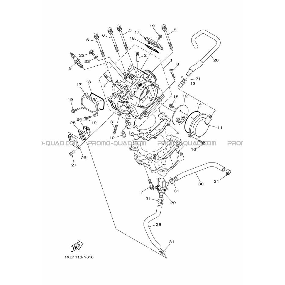 CULASSE  Yamaha  2015 700  pièces OEMCULASSE  Yamaha  2015 700  pièces OEM